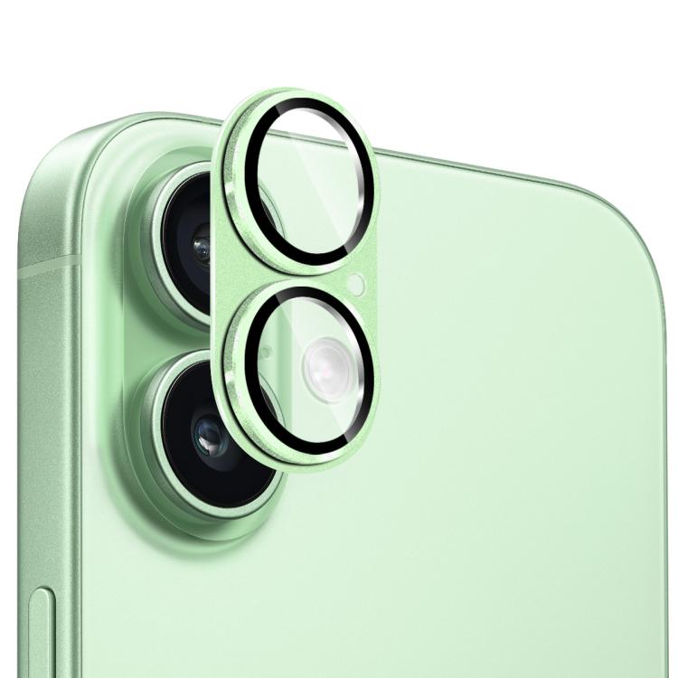 For iPhone 17 ENKAY Anti-reflection Camera Lens Frosted Armor Aluminium Alloy Tempered Glass Film(Light Green) - iPhone 17 Tempered Glass by ENKAY | Online Shopping UK | buy2fix