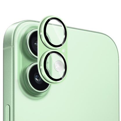 For iPhone 17 ENKAY Anti-reflection Camera Lens Frosted Armor Aluminium Alloy Tempered Glass Film(Light Green) - iPhone 17 Tempered Glass by ENKAY | Online Shopping UK | buy2fix