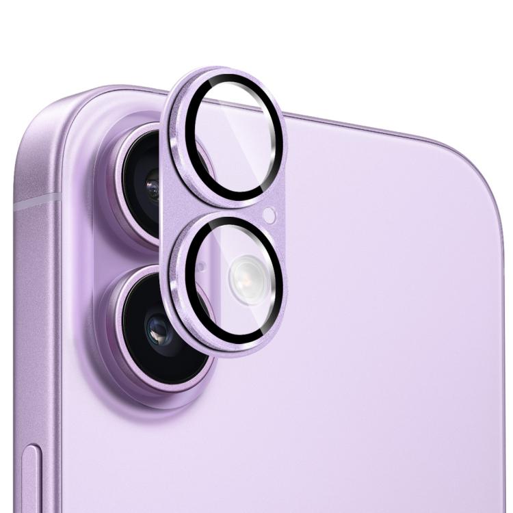 For iPhone 17 ENKAY Anti-reflection Camera Lens Frosted Armor Aluminium Alloy Tempered Glass Film(Light Purple) - iPhone 17 Tempered Glass by ENKAY | Online Shopping UK | buy2fix