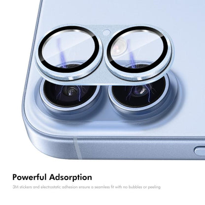 For iPhone 17 ENKAY Anti-reflection Camera Lens Frosted Armor Aluminium Alloy Tempered Glass Film(Light Purple) - iPhone 17 Tempered Glass by ENKAY | Online Shopping UK | buy2fix