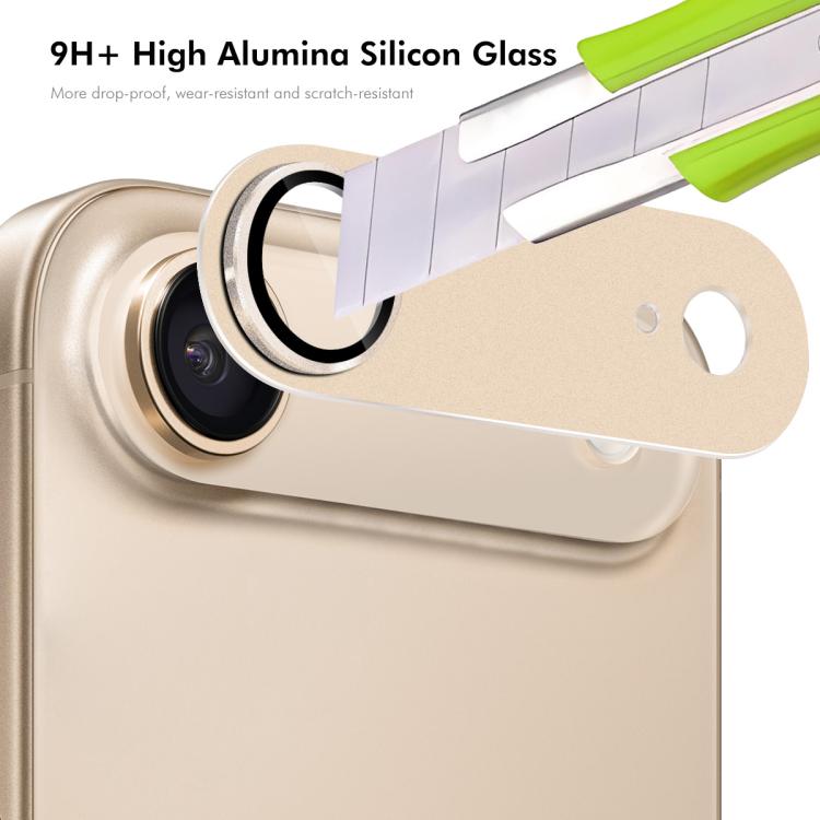 For iPhone 17 Air ENKAY Anti-reflection Camera Lens Frosted Armor Aluminium Alloy Tempered Glass Film(Light Golden) - iPhone 17 Air Tempered Glass by ENKAY | Online Shopping UK | buy2fix