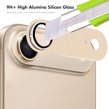 For iPhone 17 Air ENKAY Anti-reflection Camera Lens Frosted Armor Aluminium Alloy Tempered Glass Film(Light Golden) - iPhone 17 Air Tempered Glass by ENKAY | Online Shopping UK | buy2fix