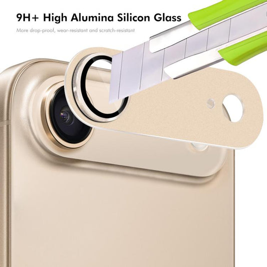 For iPhone 17 Air ENKAY Anti-reflection Camera Lens Frosted Armor Aluminium Alloy Tempered Glass Film(Light Golden) - iPhone 17 Air Tempered Glass by ENKAY | Online Shopping UK | buy2fix