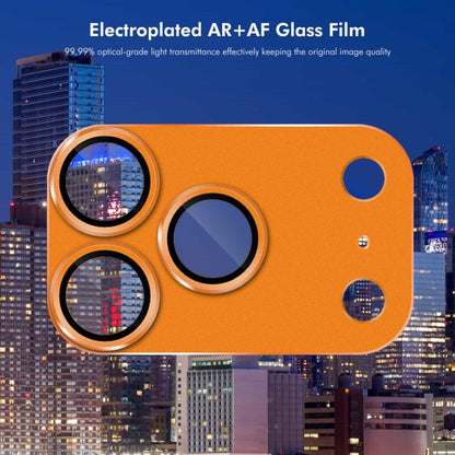 For iPhone 17 Pro ENKAY Anti-reflection Camera Lens Frosted Armor Aluminium Alloy Tempered Glass Film(Orange) - iPhone 17 Pro Tempered Glass by ENKAY | Online Shopping UK | buy2fix