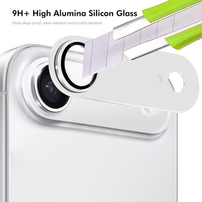 For iPhone 17 Air ENKAY CD Texture Aluminium Alloy Tempered Glass Lens Cover Film(Grey) - iPhone 17 Air Tempered Glass by ENKAY | Online Shopping UK | buy2fix