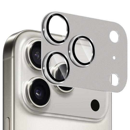 For iPhone 17 Pro Max ENKAY CD Texture Aluminium Alloy Tempered Glass Lens Cover Film(Grey)