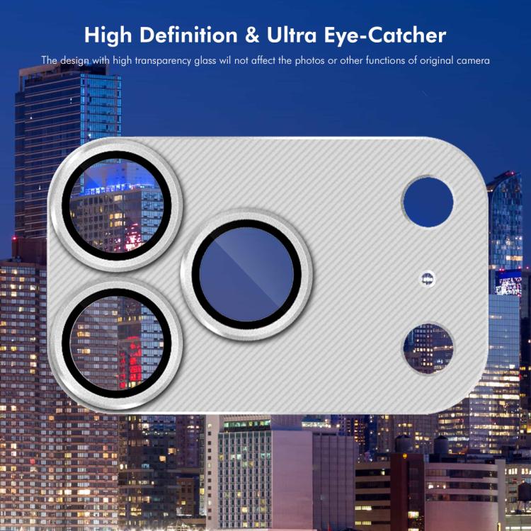 For iPhone 17 Pro ENKAY CD Texture Aluminium Alloy Tempered Glass Lens Cover Film(Silver) - iPhone 17 Pro Tempered Glass by ENKAY | Online Shopping UK | buy2fix