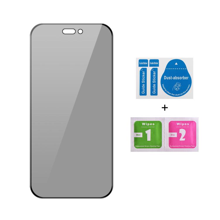 For iPhone 15 Pro Max JUNSUNMAY 25pcs Silk Print Full Coverage Privacy Tempered Glass Film - iPhone 15 Pro Max Tempered Glass by JUNSUNMAY | Online Shopping UK | buy2fix