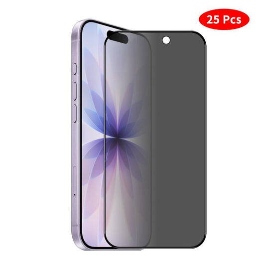 For iPhone 17 Pro Max JUNSUNMAY 25pcs Silk Print Full Coverage Privacy Tempered Glass Film