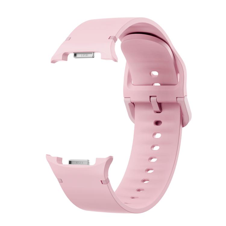 For Samsung Galaxy Watch8 40mm Speed Bezel and Solid Color Stitched Silicone Watch Band(Light Pink Silver) - Watch Bands by buy2fix | Online Shopping UK | buy2fix