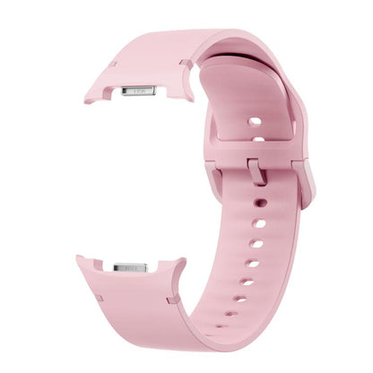For Samsung Galaxy Watch8 40mm Speed Bezel and Solid Color Stitched Silicone Watch Band(Light Pink Silver) - Watch Bands by buy2fix | Online Shopping UK | buy2fix