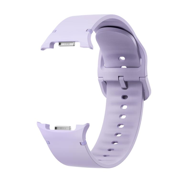For Samsung Galaxy Watch8 40mm Speed Bezel and Solid Color Stitched Silicone Watch Band(Official Purple Silver) - Watch Bands by buy2fix | Online Shopping UK | buy2fix