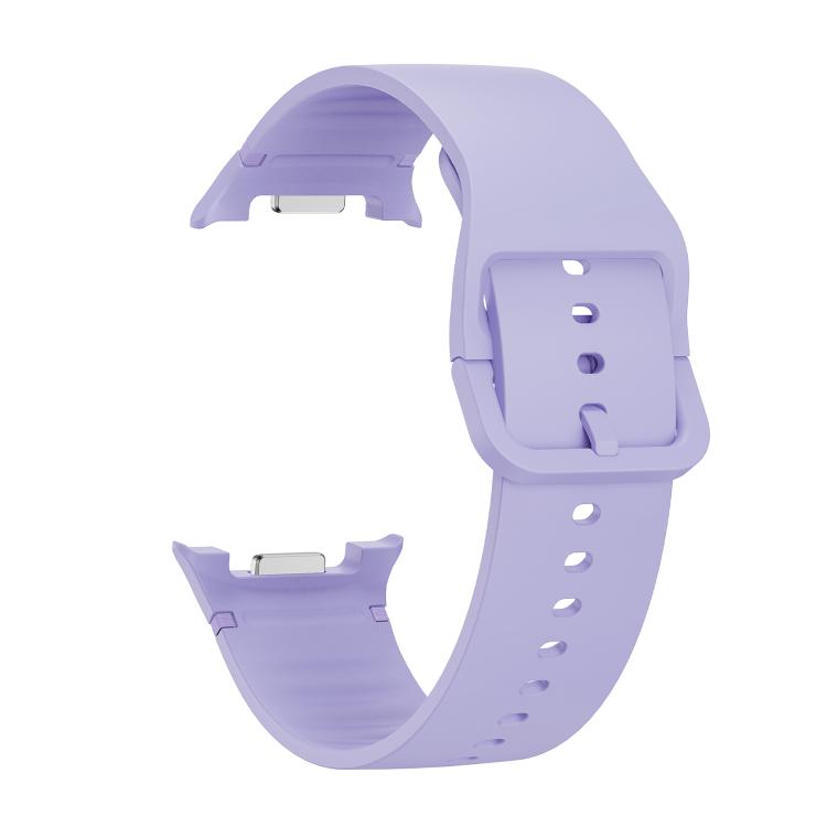 For Samsung Galaxy Watch8 40mm Speed Bezel and Solid Color Stitched Silicone Watch Band(Official Purple Silver) - Watch Bands by buy2fix | Online Shopping UK | buy2fix