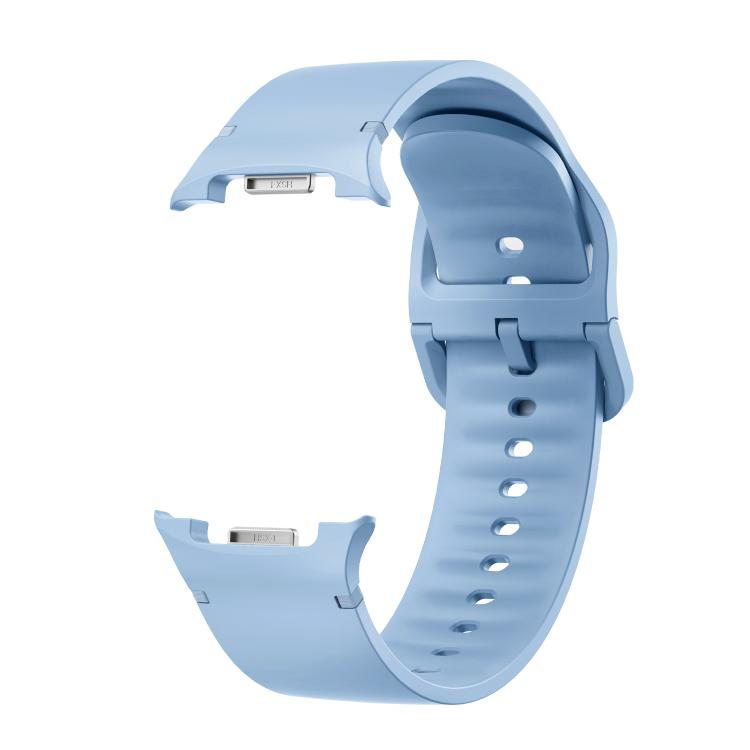 For Samsung Galaxy Watch8 40mm Speed Bezel and Solid Color Stitched Silicone Watch Band(Light Blue Silver) - Watch Bands by buy2fix | Online Shopping UK | buy2fix