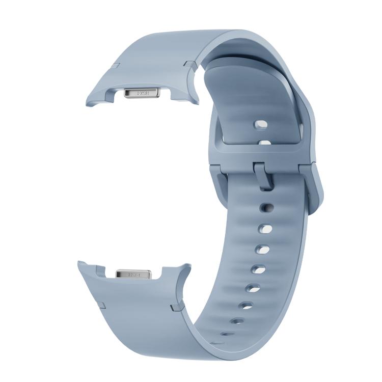 For Samsung Galaxy Watch8 40mm Speed Bezel and Solid Color Stitched Silicone Watch Band(Jewel Blue Silver) - Watch Bands by buy2fix | Online Shopping UK | buy2fix