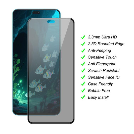 For Honor 400 5G Global 156.5mm JUNSUNMAY 25pcs Silk Print Full Coverage Privacy Tempered Glass Film - Honor Tempered Glass by JUNSUNMAY | Online Shopping UK | buy2fix