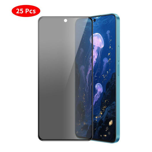 For Honor X7c 4G JUNSUNMAY 25pcs Silk Print Full Coverage Privacy Tempered Glass Film - Honor Tempered Glass by JUNSUNMAY | Online Shopping UK | buy2fix