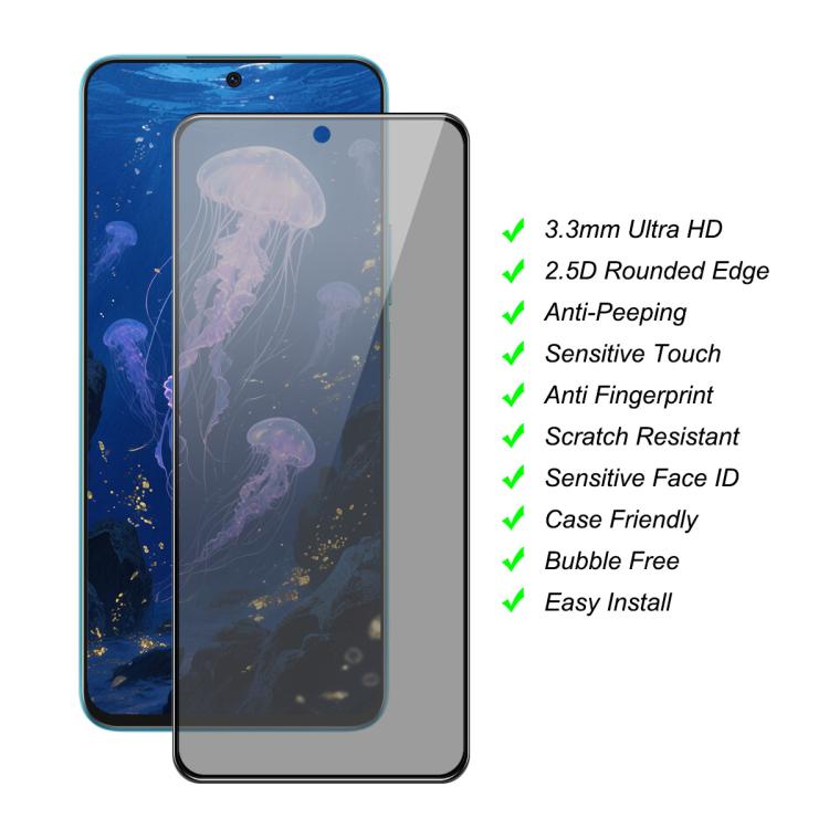 For Samsung Galaxy A56 / A36 5G JUNSUNMAY 25pcs Silk Print Full Coverage Privacy Tempered Glass Film - Galaxy Tempered Glass by JUNSUNMAY | Online Shopping UK | buy2fix