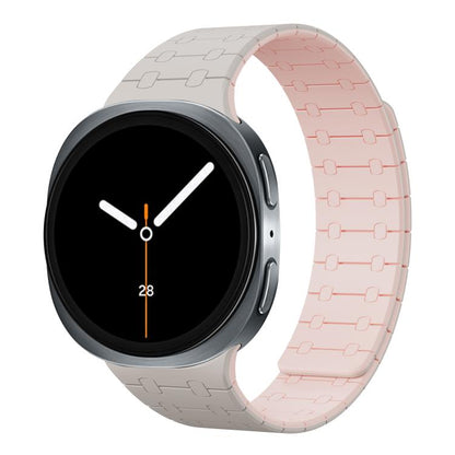 For Samsung Galaxy Watch8 / Watch8 Classic Integrated Magnetic Silicone Watch Band(Starlight+Pink) - Watch Bands by buy2fix | Online Shopping UK | buy2fix
