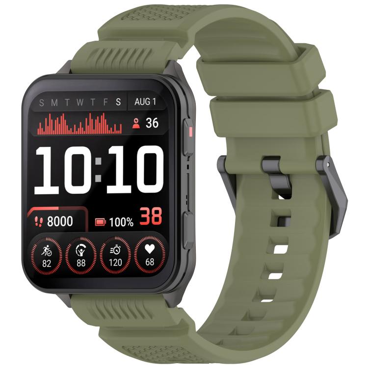 For Garmin Venu X1 Armor Silicone Watch Band(Jungle Green) - Watch Bands by buy2fix | Online Shopping UK | buy2fix