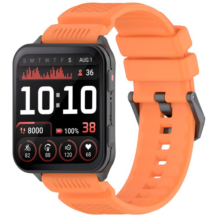 For Garmin Venu X1 Armor Silicone Watch Band(Orange) - Watch Bands by buy2fix | Online Shopping UK | buy2fix