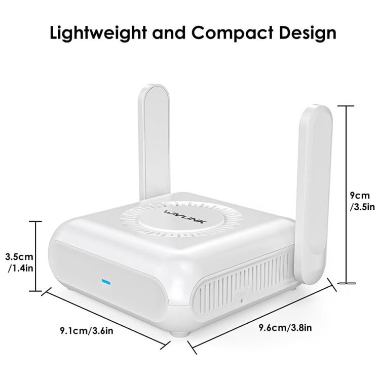 WAVLINK WNT100X3  AX3000 160MHz MU-MIMO OFDMA VPN Dual Band WiFi 6 Travel Router, Color:UK Plug - Wireless Routers by WAVLINK | Online Shopping UK | buy2fix