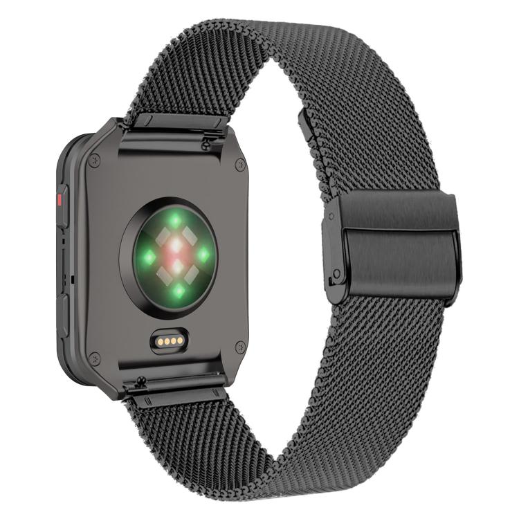 For Garmin Venu X1 Double Buckle Milanese Stainless Steel Watch Band(Black) - Watch Bands by buy2fix | Online Shopping UK | buy2fix