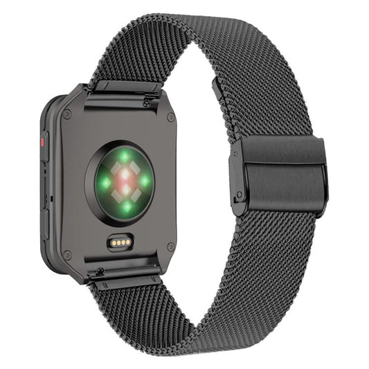 For Garmin Venu X1 Double Buckle Milanese Stainless Steel Watch Band(Black) - Watch Bands by buy2fix | Online Shopping UK | buy2fix