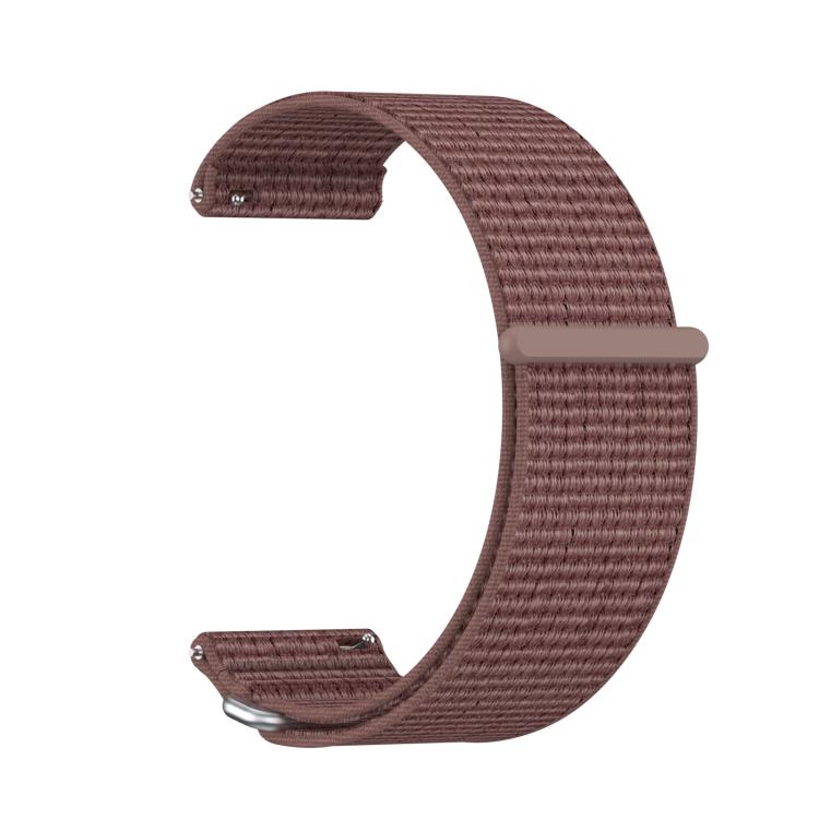 For Garmin Venu X1 Two Section Metal Ring Nylon Hook and Loop Fastener Watch Band(Smokey Purple) - Watch Bands by buy2fix | Online Shopping UK | buy2fix