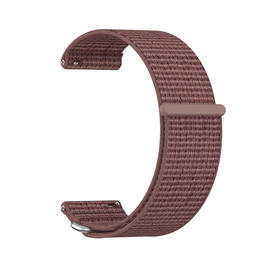 For Garmin Venu X1 Two Section Metal Ring Nylon Hook and Loop Fastener Watch Band(Smokey Purple) - Watch Bands by buy2fix | Online Shopping UK | buy2fix