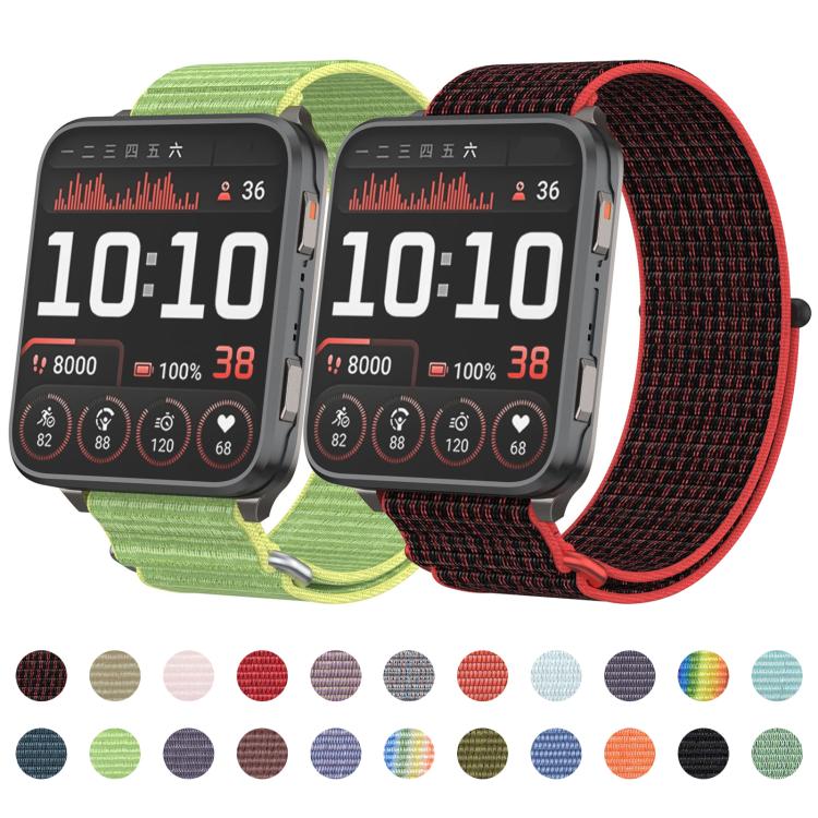 For Garmin Venu X1 Two Section Metal Ring Nylon Hook and Loop Fastener Watch Band(Dark Misty Gray) - Watch Bands by buy2fix | Online Shopping UK | buy2fix