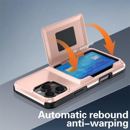 For iPhone 16 Pro Max Kalebol Flip Card Wallet Holder Shockproof Phone Case(Black) - iPhone 16 Pro Max Cases by Kalebol | Online Shopping UK | buy2fix