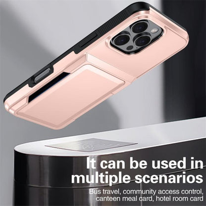 For iPhone 16 Pro Max Kalebol Flip Card Wallet Holder Shockproof Phone Case(Army Green) - iPhone 16 Pro Max Cases by Kalebol | Online Shopping UK | buy2fix