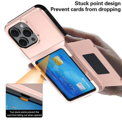 For iPhone 16 Pro Max Kalebol Flip Card Wallet Holder Shockproof Phone Case(Army Green) - iPhone 16 Pro Max Cases by Kalebol | Online Shopping UK | buy2fix