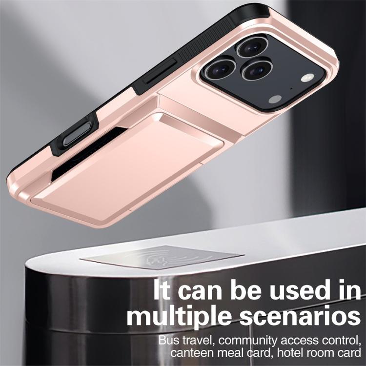 For iPhone 17 Pro Max Kalebol Flip Card Wallet Holder Shockproof Phone Case(Black) - iPhone 17 Pro Max Cases by Kalebol | Online Shopping UK | buy2fix