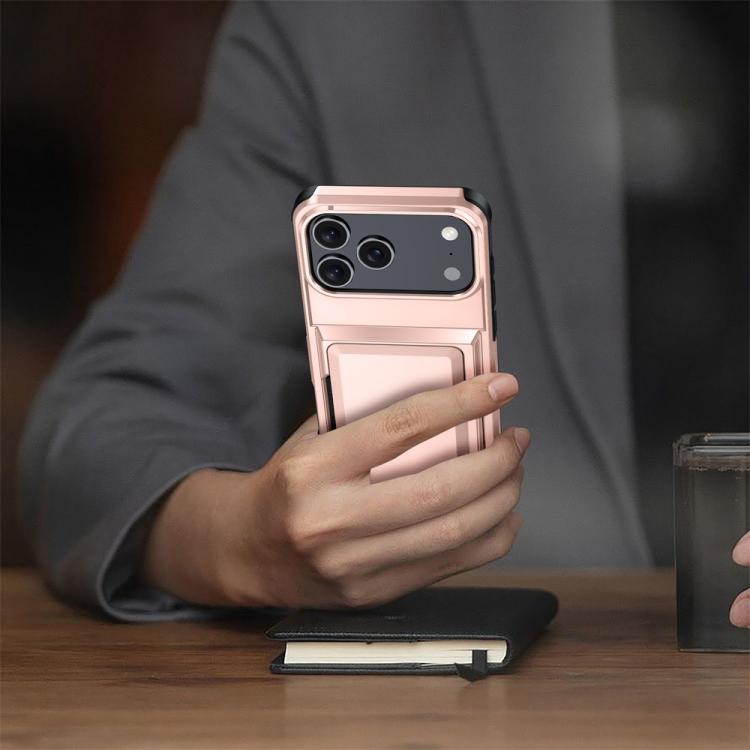 For iPhone 17 Pro Max Kalebol Flip Card Wallet Holder Shockproof Phone Case(Red) - iPhone 17 Pro Max Cases by Kalebol | Online Shopping UK | buy2fix