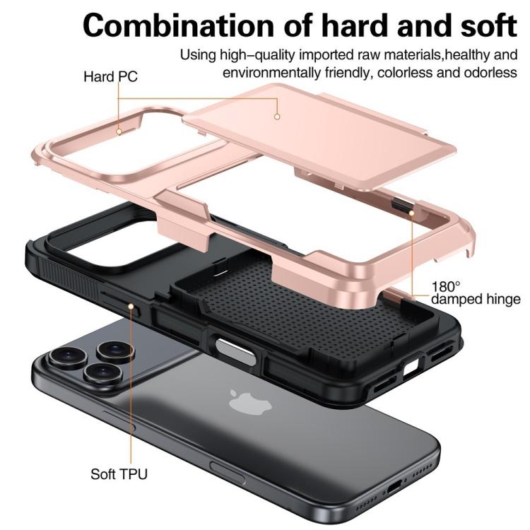 For iPhone 17 Pro Max Kalebol Flip Card Wallet Holder Shockproof Phone Case(Red) - iPhone 17 Pro Max Cases by Kalebol | Online Shopping UK | buy2fix