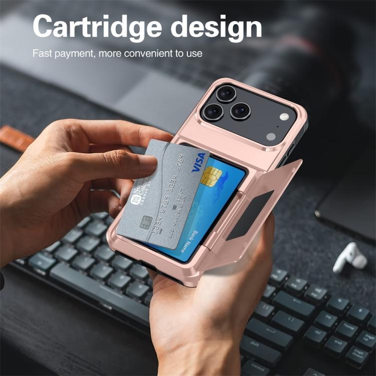 For iPhone 17 Pro Max Kalebol Flip Card Wallet Holder Shockproof Phone Case(Red) - iPhone 17 Pro Max Cases by Kalebol | Online Shopping UK | buy2fix