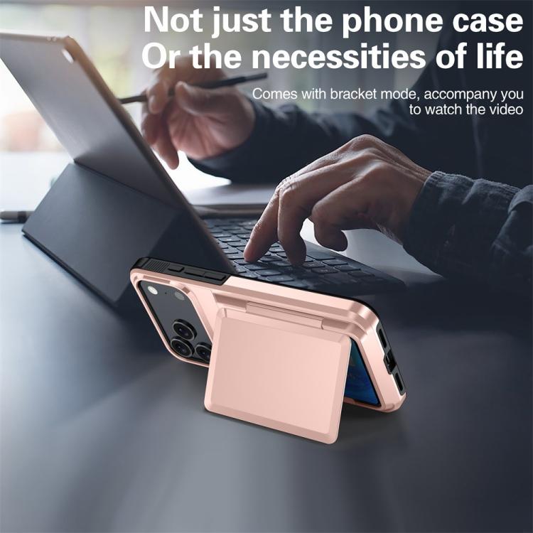 For iPhone 17 Pro Max Kalebol Flip Card Wallet Holder Shockproof Phone Case(Red) - iPhone 17 Pro Max Cases by Kalebol | Online Shopping UK | buy2fix