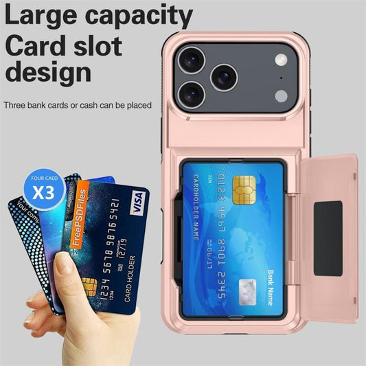 For iPhone 17 Pro Max Kalebol Flip Card Wallet Holder Shockproof Phone Case(Army Green) - iPhone 17 Pro Max Cases by Kalebol | Online Shopping UK | buy2fix