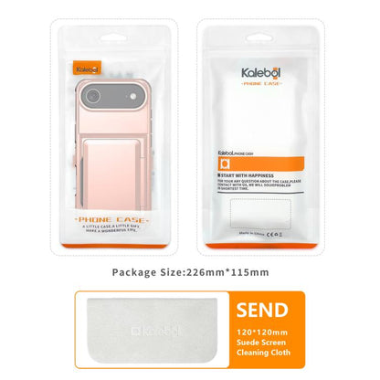 For iPhone 17 Air Kalebol Flip Card Wallet Holder Shockproof Phone Case(Gray) - iPhone 17 Air Cases by Kalebol | Online Shopping UK | buy2fix