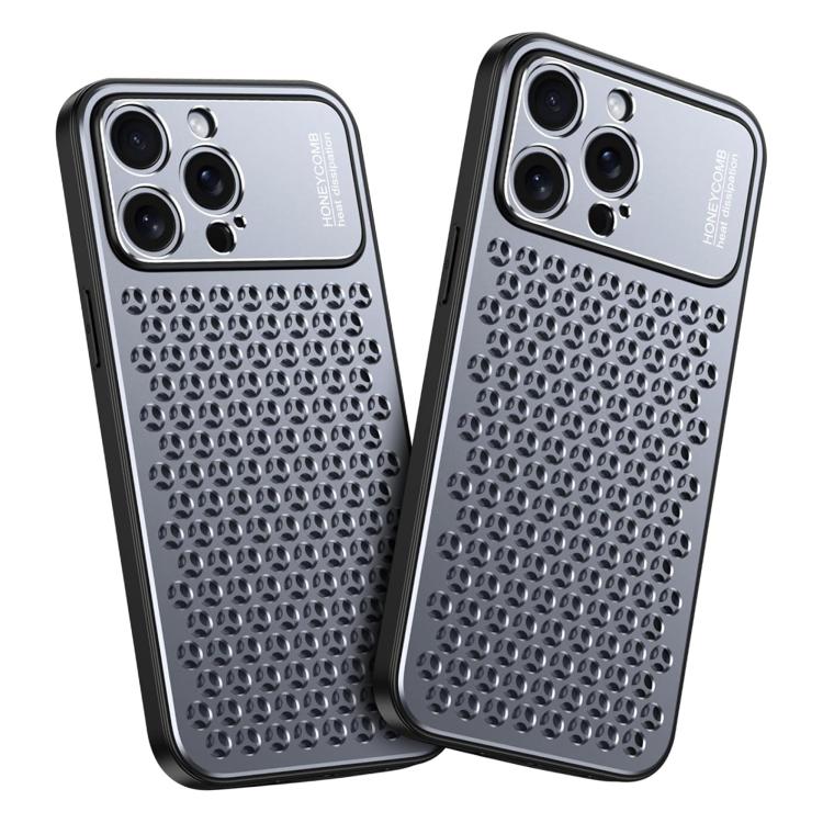 For iPhone 16 Pro Max Kalebol Metal Cooling Breathable Hollow Phone Case(Gray) - iPhone 16 Pro Max Cases by Kalebol | Online Shopping UK | buy2fix