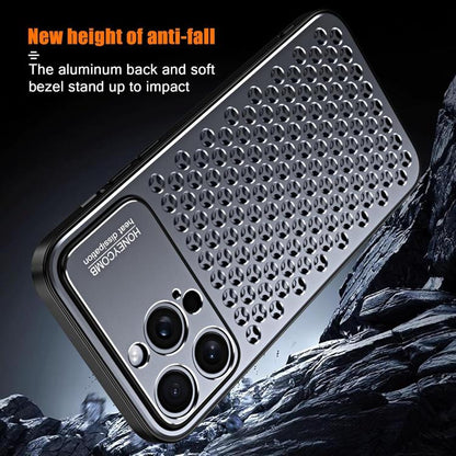 For iPhone 16 Pro Kalebol Metal Cooling Breathable Hollow Phone Case(Silver) - iPhone 16 Pro Cases by Kalebol | Online Shopping UK | buy2fix