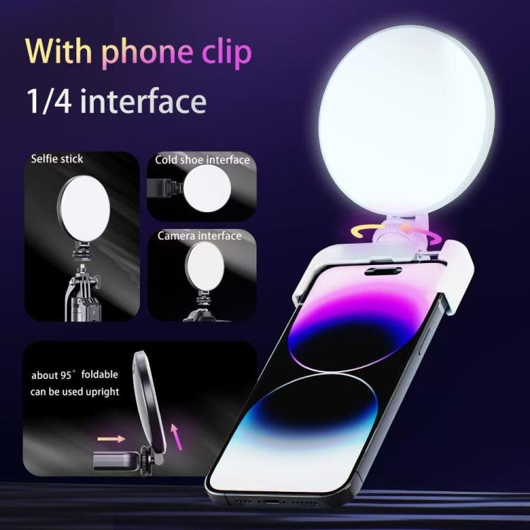 A01 Smartphone Photography Live Streaming Round LED Fill Light Portable Selfie Light(White) - Selfie Light by buy2fix | Online Shopping UK | buy2fix