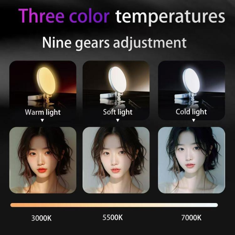 A01 Smartphone Photography Live Streaming Round LED Fill Light Portable Selfie Light(White) - Selfie Light by buy2fix | Online Shopping UK | buy2fix
