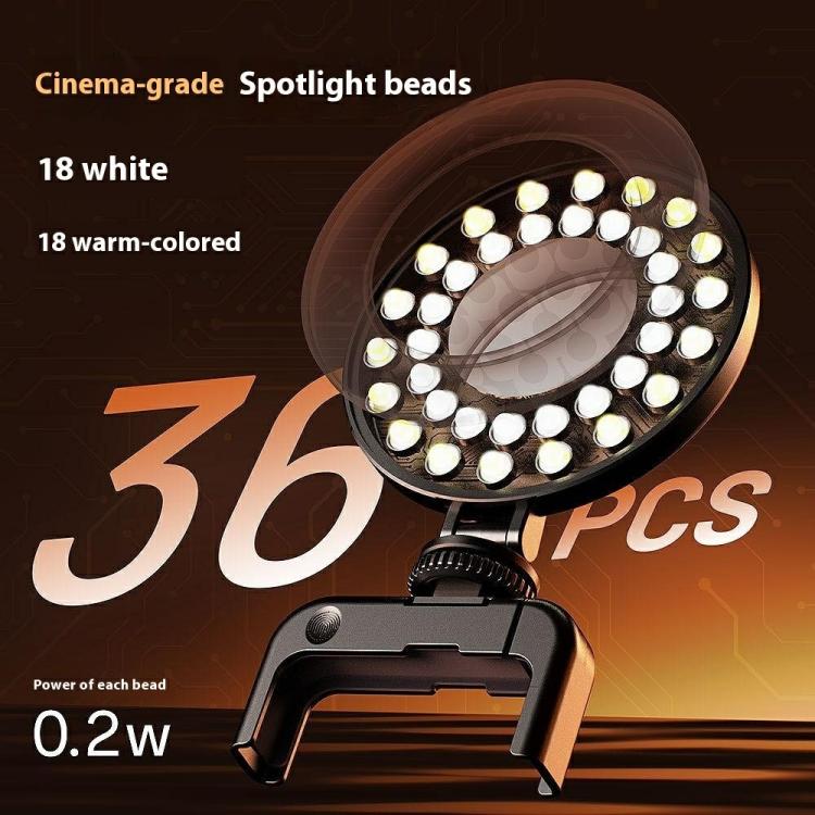 A01 Smartphone Photography Live Streaming Round LED Fill Light Portable Selfie Light(Black) - Selfie Light by buy2fix | Online Shopping UK | buy2fix