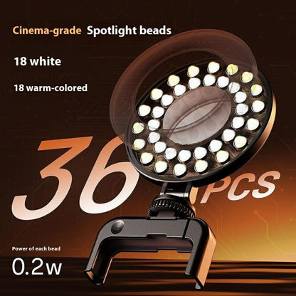 A01 Smartphone Photography Live Streaming Round LED Fill Light Portable Selfie Light(Black) - Selfie Light by buy2fix | Online Shopping UK | buy2fix