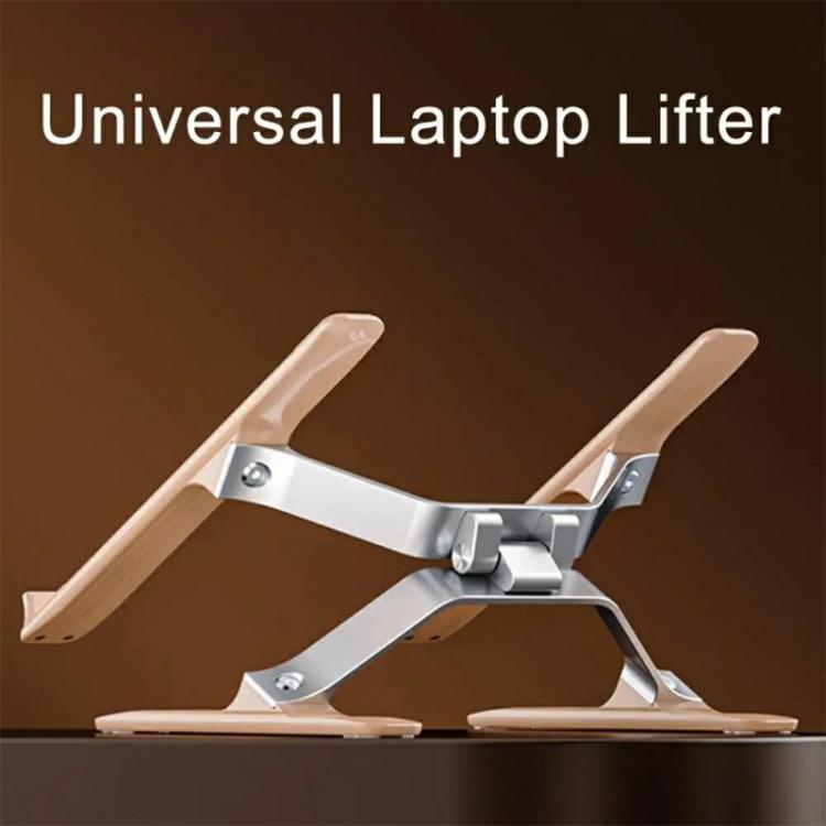 P70W Adjustable Height Solid Wood + Aluminum Alloy Cooling Stand for 14-16 inch Laptops - Laptop Stand by buy2fix | Online Shopping UK | buy2fix