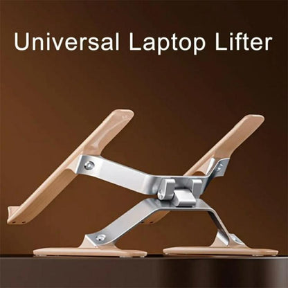P70W Adjustable Height Solid Wood + Aluminum Alloy Cooling Stand for 14-16 inch Laptops - Laptop Stand by buy2fix | Online Shopping UK | buy2fix