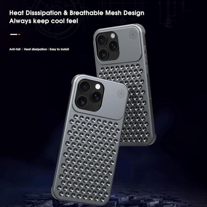 For iPhone 16 Pro Max Kalebol Aromatherapy Aluminum Alloy Cooling Phone Case(Gray) - iPhone 16 Pro Max Cases by Kalebol | Online Shopping UK | buy2fix